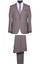 Erkek Comfort Slim Fit Desenli Yelekli Takım Elbise 1