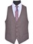 Erkek Comfort Slim Fit Desenli Yelekli Takım Elbise 4