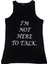 fame I'M Not Here To Talk Baskılı Sıfır Kol T-Shirt 1