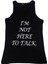 fame I'M Not Here To Talk Baskılı Sıfır Kol T-Shirt 2
