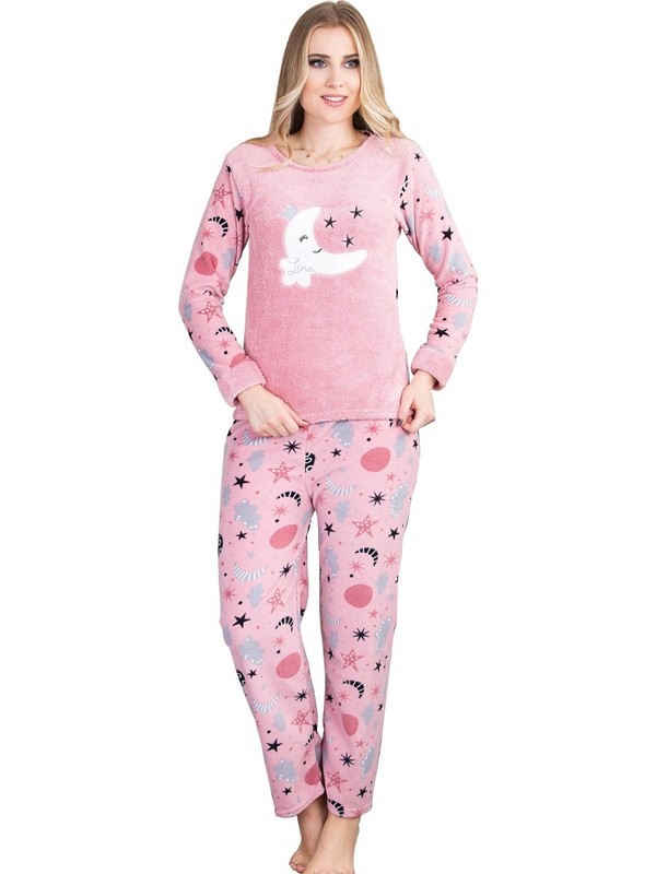 Good Night 1660 Pelus Welsoft Polar Kislik Kadin Ev Pijama Fiyati