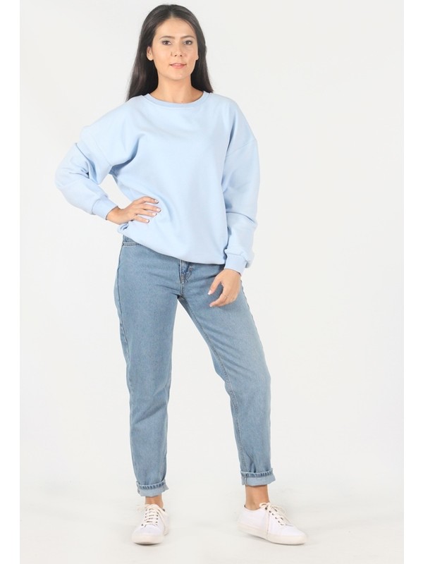 Parla Bisiklet Yaka Salas Sweat Bebe Mavisi Fiyati