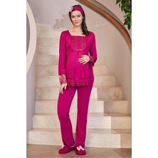 By Mecit Pijama By Mecit 1820 Fuşya Lohusa Pijama Takımı