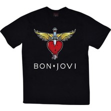 Stonedfame Bon Jovi Baskılı T-Shirt