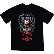 Stonedfame Five Finger Death Punch Baskılı T-Shirt
