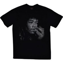 Stoned Jimi Hendrix Baskılı T-Shirt