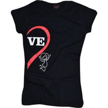 Stonedfame Yarım Kalp ve Baskılı Body