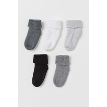 Mem Socks Kaydırmaz Havlu Çocuk Çorabı 5'li