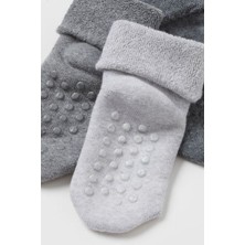 Mem Socks Kaydırmaz Havlu Çocuk Çorabı 5'li