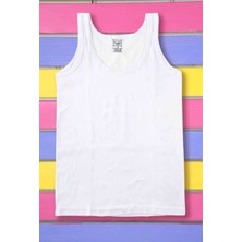 Tutku 0124 Erkek Çocuk Beyaz 6'lı Paket  Atlet