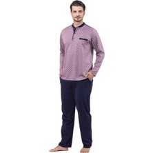 Çift Kaplan 8718 Jakarlı Patlı Pijama Takım