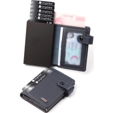 Cengiz Pakel Deri Mekanizmalı Lacivert Kartlık