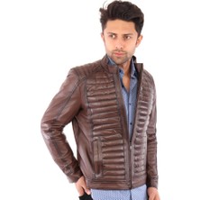 Derimont Deri Miguel Kahverengi Erkek Ceket %100 Deri