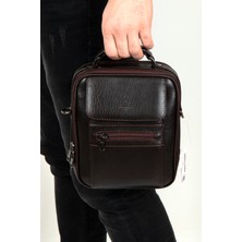 West Polo 3003 Büyük Dik Kapaklı El ve Çapraz Askılı  Erkek  Çanta Kahve