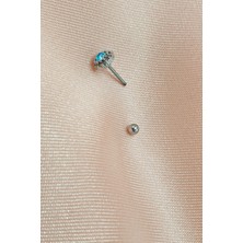 Sacce Scarves & Accessories S&A Accessories Mavi Taşlı Piercing