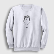 Presmono Unisex Beyaz Face Arctic Monkeys Sweatshirt