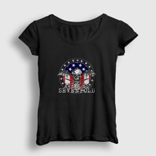 Presmono Kadın Siyah Flag Avenged Sevenfold T-Shirt
