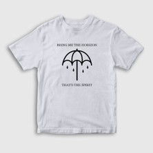 Presmono Unisex Çocuk Beyaz Spirit Bring Me The Horizon T-Shirt