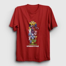 Presmono Unisex Kırmızı All Undertale T-Shirt