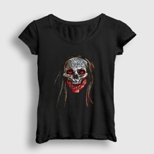Presmono Kadın Siyah Skull Cannibal Corpse T-Shirt