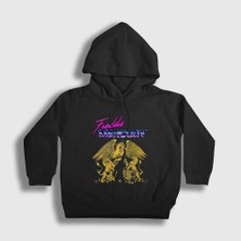 Presmono Unisex Çocuk Siyah Queen Freddie Mercury Kapüşonlu Sweatshirt
