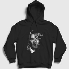 Presmono Unisex Siyah Ashamed Nirvana Kurt Cobain Kapüşonlu Sweatshirt