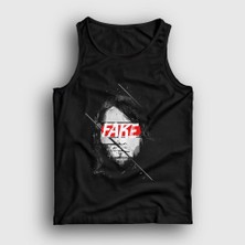 Presmono Unisex Siyah Fake Nirvana Kurt Cobain Atlet