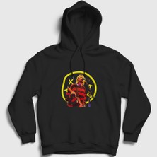 Presmono Unisex Siyah Logo Nirvana Kurt Cobain Kapüşonlu Sweatshirt