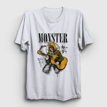 Presmono Unisex Beyaz Monster Nirvana Kurt Cobain T-Shirt