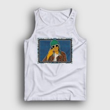 Presmono Unisex Beyaz Nirvana Kurt Cobain Atlet