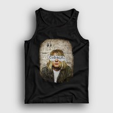 Presmono Unisex Siyah Paper Nirvana Kurt Cobain Atlet