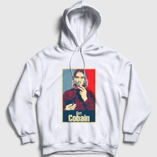 Presmono Unisex Beyaz Smoking Nirvana Kurt Cobain Kapüşonlu Sweatshirt