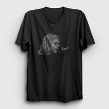 Presmono Unisex Siyah Words Nirvana Kurt Cobain T-Shirt