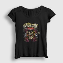 Presmono Kadın Siyah Axl Rose Guns N' Roses T-Shirt