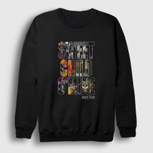 Presmono Unisex Siyah Sweet Child Guns N' Roses Sweatshirt