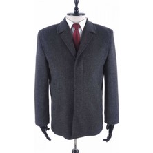 Jan Carlucci Kaşmir Regular Içi Kapitoneli Kırlangıç Yaka Kaban