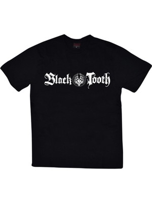Stonedfame Black Tooth Band Baskılı T-Shirt