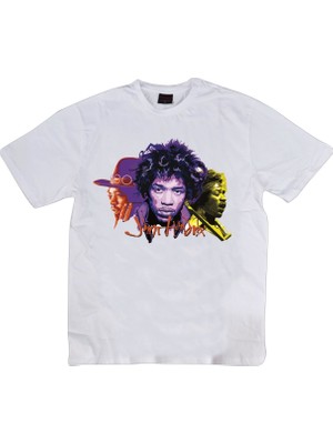 Stonedfame Jimi Hendrix Baskılı T-Shirt