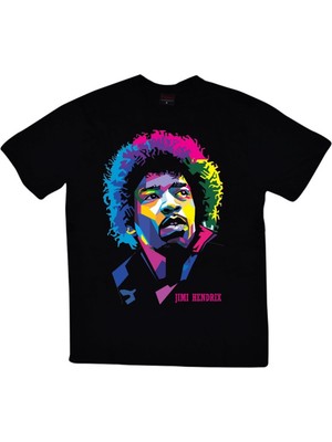 Stonedfame Jimi Hendrix Baskılı T-Shirt