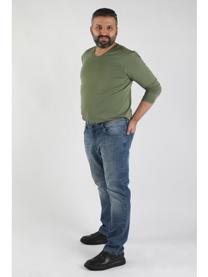 Balins Büyük Beden Basic Jean Açık Mavi
