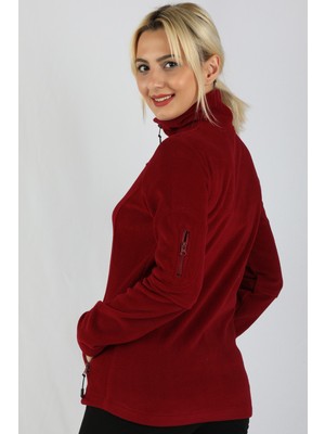 Balins Kol Fermuarlı Sweatshirt Bordo