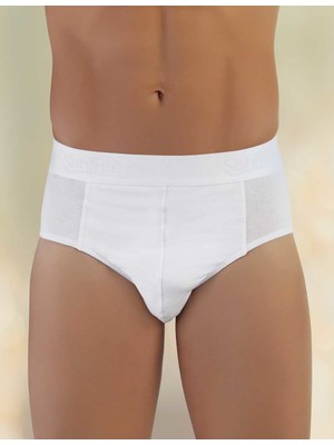 Şahinler Trair Erkek Likralı Süprem Külot Slip Beyaz ME063