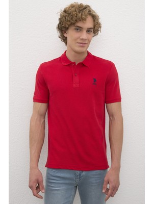 U.S. Polo Assn. Erkek Basic Kırmızı Basic T-Shirt 50222632-VR171