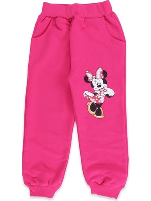 Minnie Mouse Kız Çocuk Fuşya Minnie Mouse Baskılı Eşofman Takımı