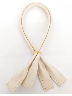 Angel Çanta Akssesuar Suni Deri Pelikan Model Çanta Sapı Krem Renk