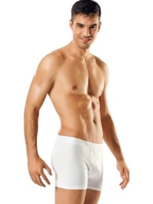 Tutku 0114 Erkek Likralı Beyaz Boxer 5'li Paket