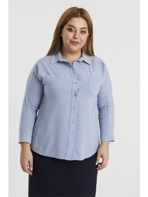 Accort S8-296 Arya Kadın Gömlek - A.Mavı