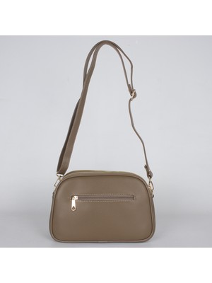 Bagacar Motto 1228 Bayan Çapraz Omuz Çantası Vizon