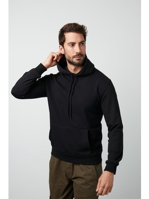 Buratti Pamuklu Kanguru Cepli Kapüşonlu Sweat Erkek Sweat 541HOODIE