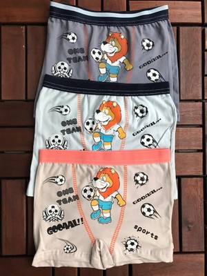 Girls Boys Kids Erkek Çoçuk  Karışık Renk 3 Lü Boxer